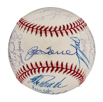 2000 World Champion NY Yankees Team Signed MLB Baseball With 28 Signatures Including Jeter,Rivera,Clemens and Torre (JSA)